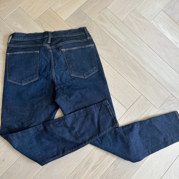 Frame Le High Skinny Jeans in Dark Wash - Picture 3 of 5